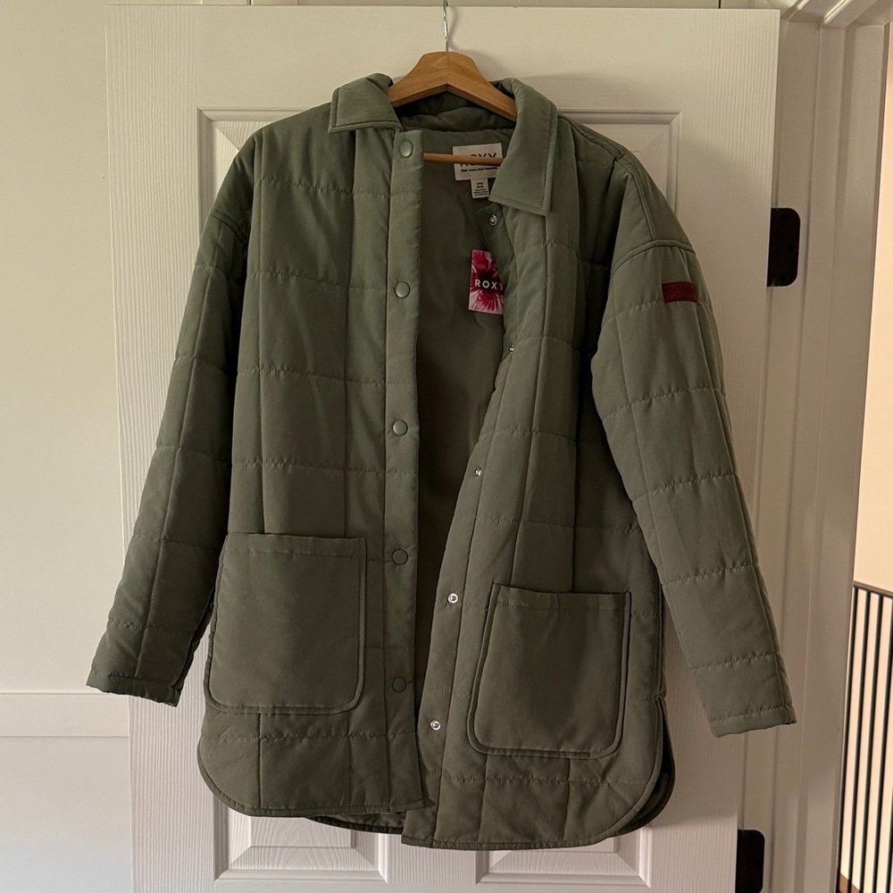 Roxy Olive Quilted Jacket